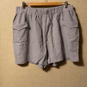 MISSLOOK Men's Light Gray Cargo Shorts